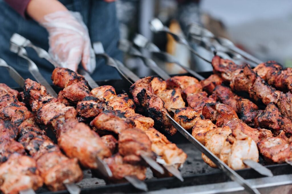 Close-up Photo of Kebab Food